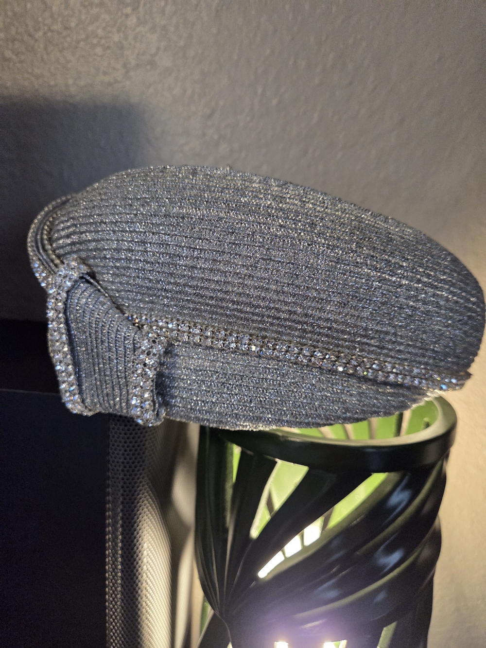 Lily And Taylor Of New York Silver Rhinestone Trim Knit Hat - Picture 2 of 7